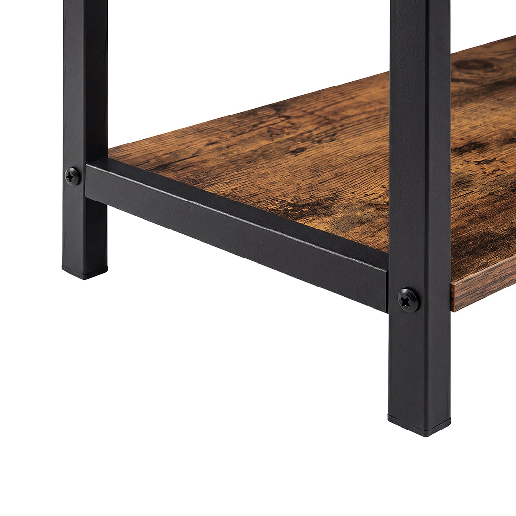 Levede Corner Bookshelf 5 Tier Bookcase L Shape Storage Shelf Display Rack Brown-2072893553419358213