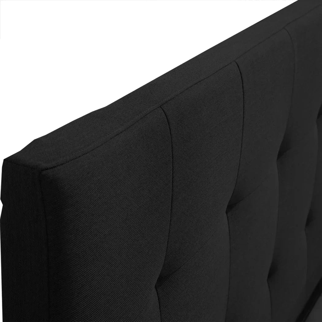 Levede Queen Bed Frame Fabric Tufted Dark Grey-2006733223215894533