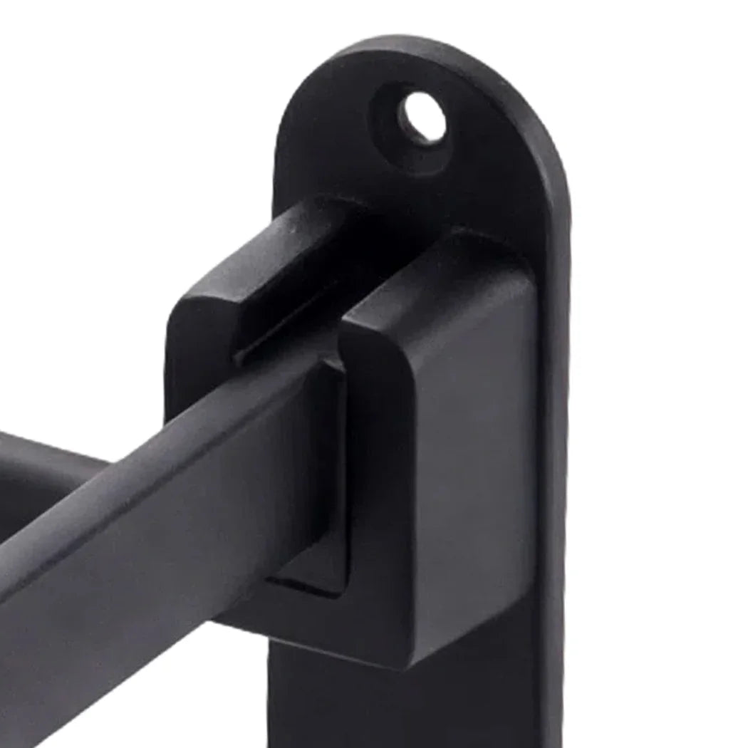 Levede Towel Rack Bathroom 2 Bars Rail Holder Wall Mounted Storage Shelf Black-2050059022438109189