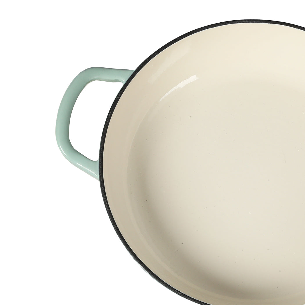 TOQUE 3.5L Enamel Dutch Oven Pan in Green Colour-1864184348740292613