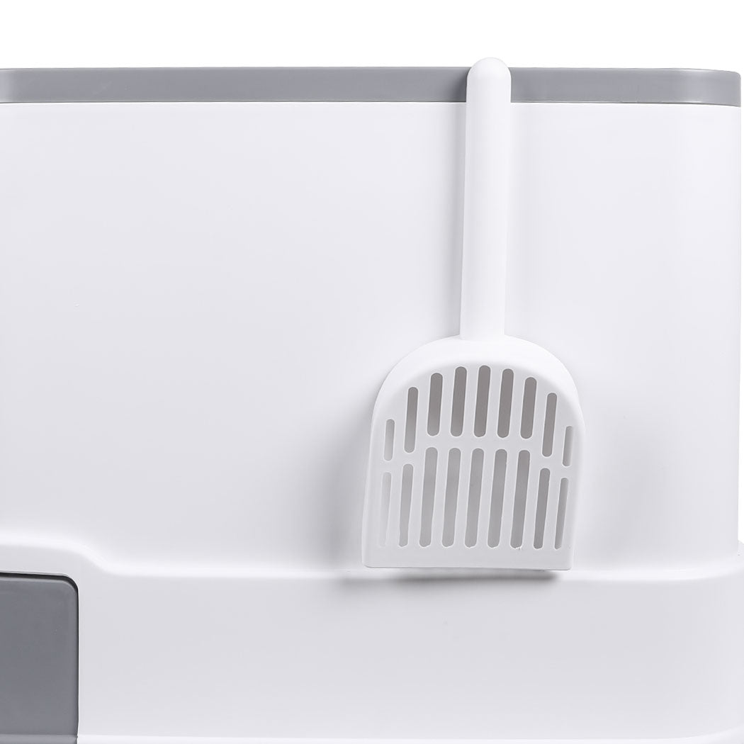 PaWz Cat Litter Box Fully Enclosed Kitty Grey-2018816755983585285
