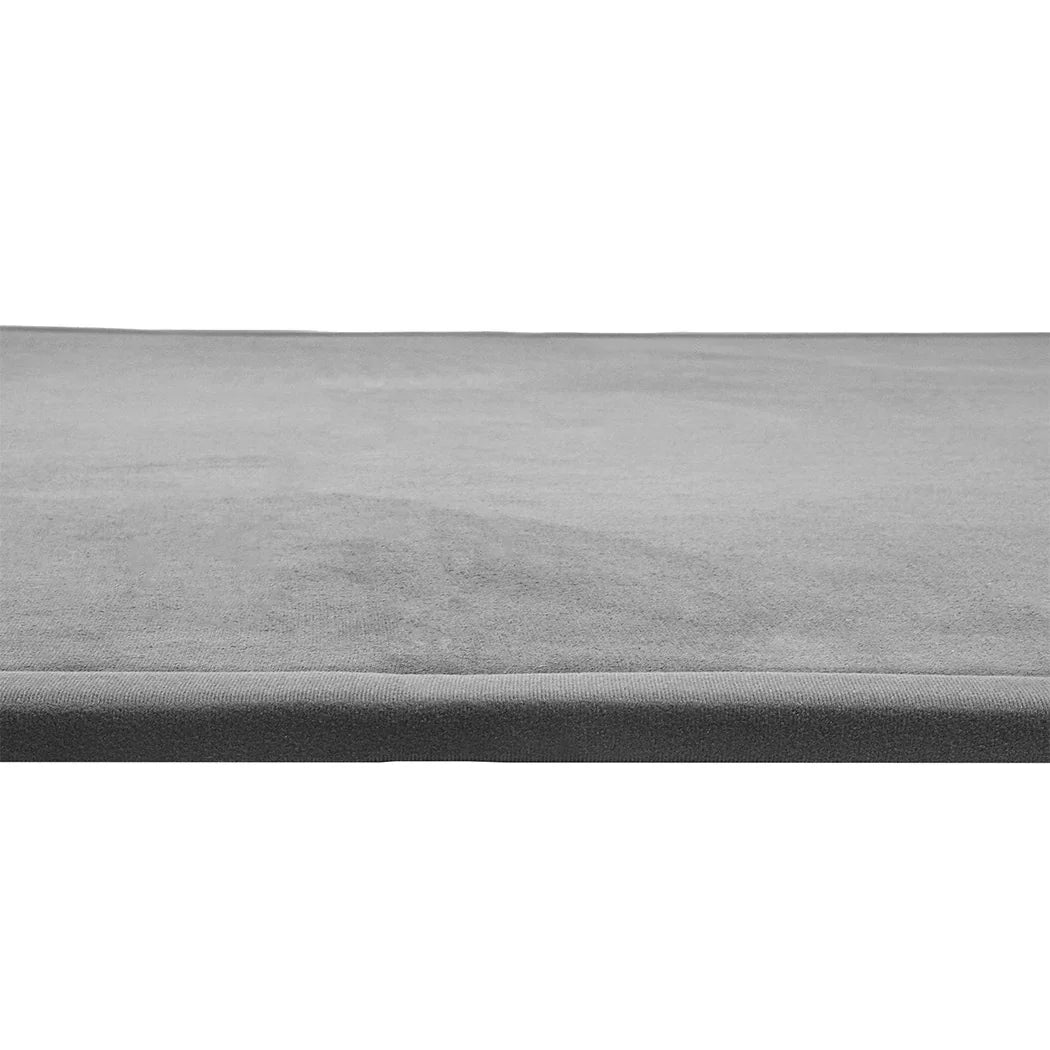 Marlow Coral Velvet Area Rugs Large Mat 120x200cm Grey-2018816744579272709