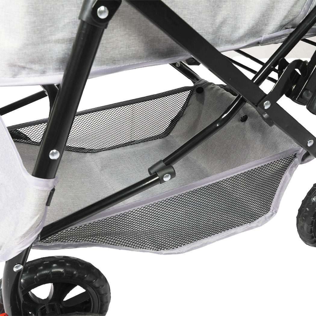 PaWz Pet Stroller Pram Dog Carrier Trailer Grey-1864184625195257861