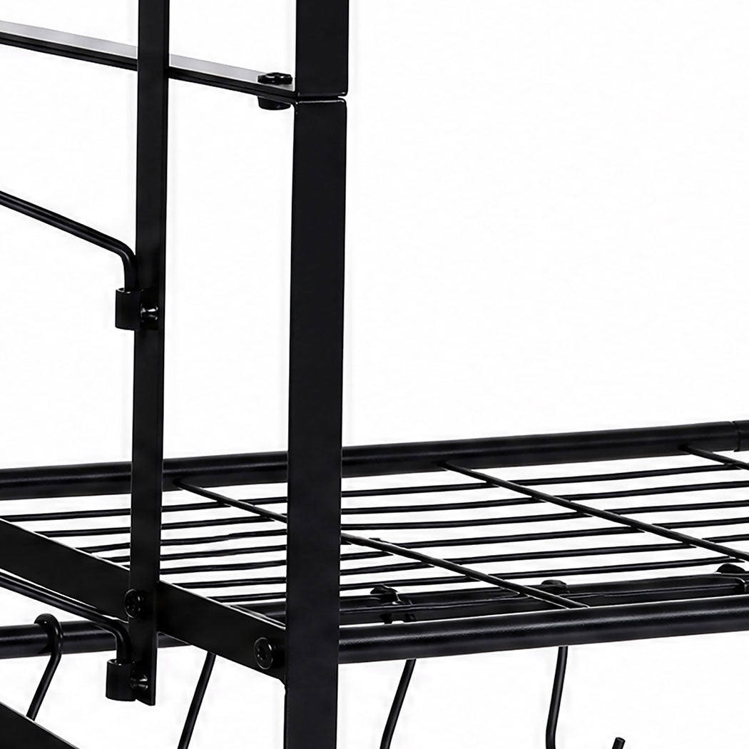 Toque Pot Rack Wall Mounted 2 Tier Hanging Cookware Organizer 20 Hooks Pan Rack-2072893580028022789