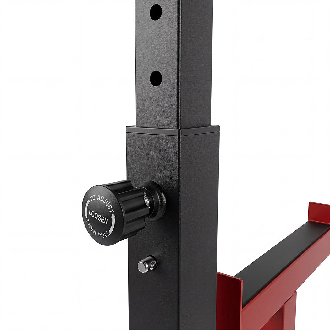 Centra Adjustable Squat Rack Barbell Stand Press Dip Station Home Gym 250KG-2072893534255583237
