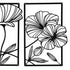 Yezi Metal Wall Art 4Pcs Floral Minimalist Line Decor-1910149776071069701