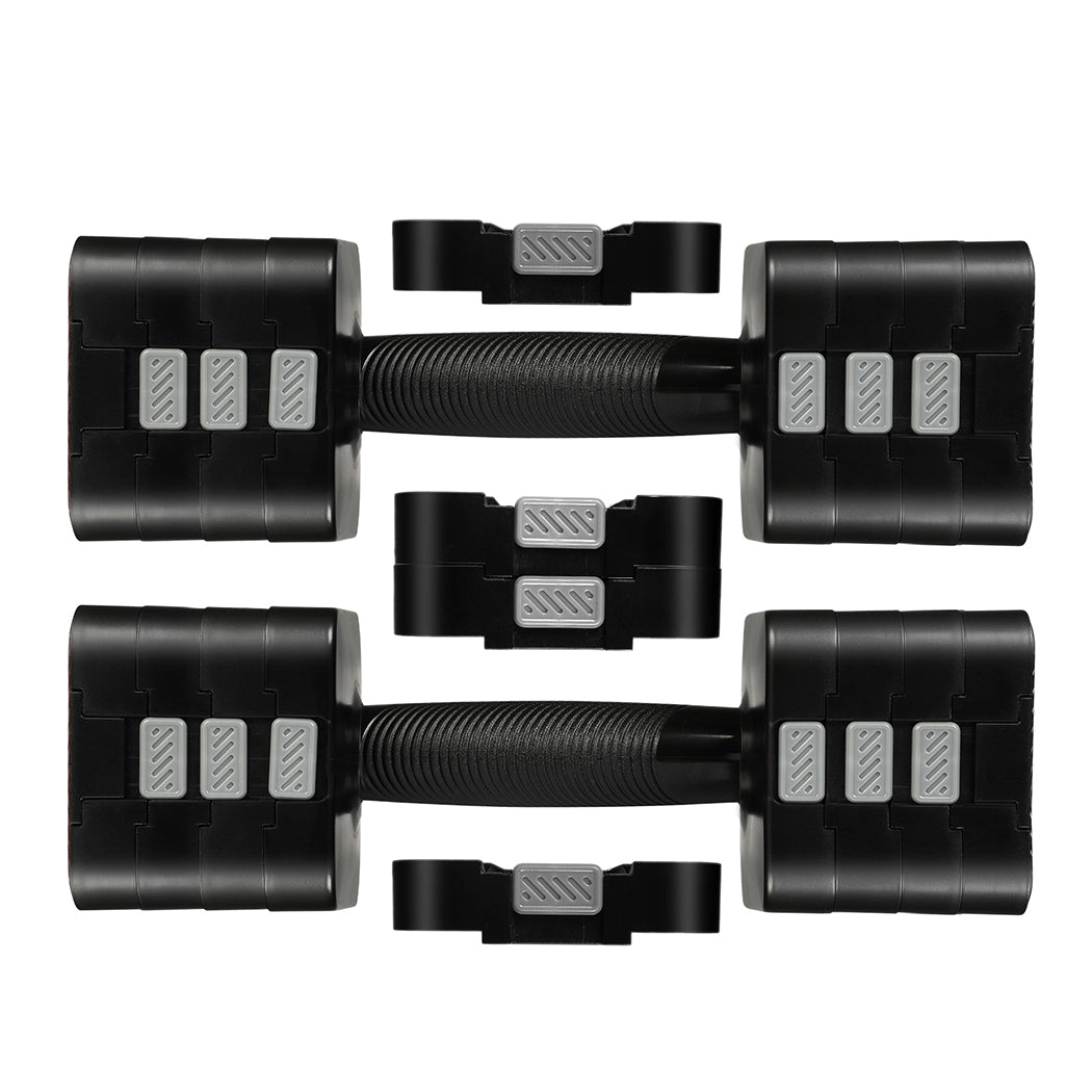 Centra A Pair 2.8KG-10KG Dumbbells Black-2018816875621912581