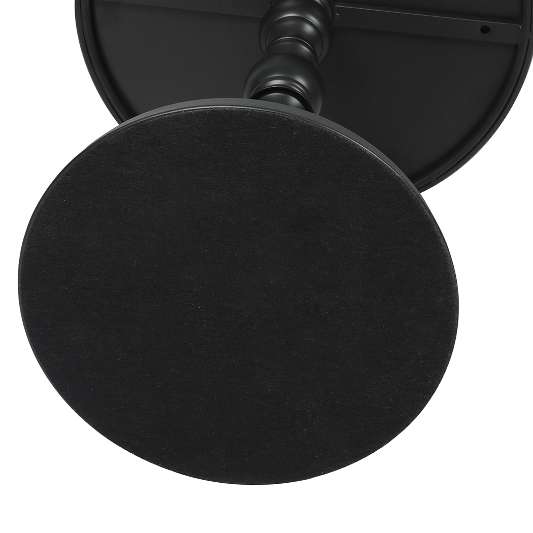 Levede Side Table Vintage End Round Black-2006733270934491141