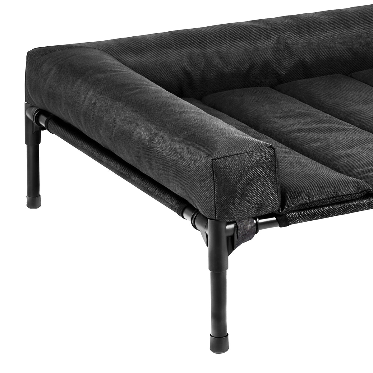 Pawz Elevated Dog Bed Large Breathable Three Sided Bolster for Outdoor Black-2100034988761288709