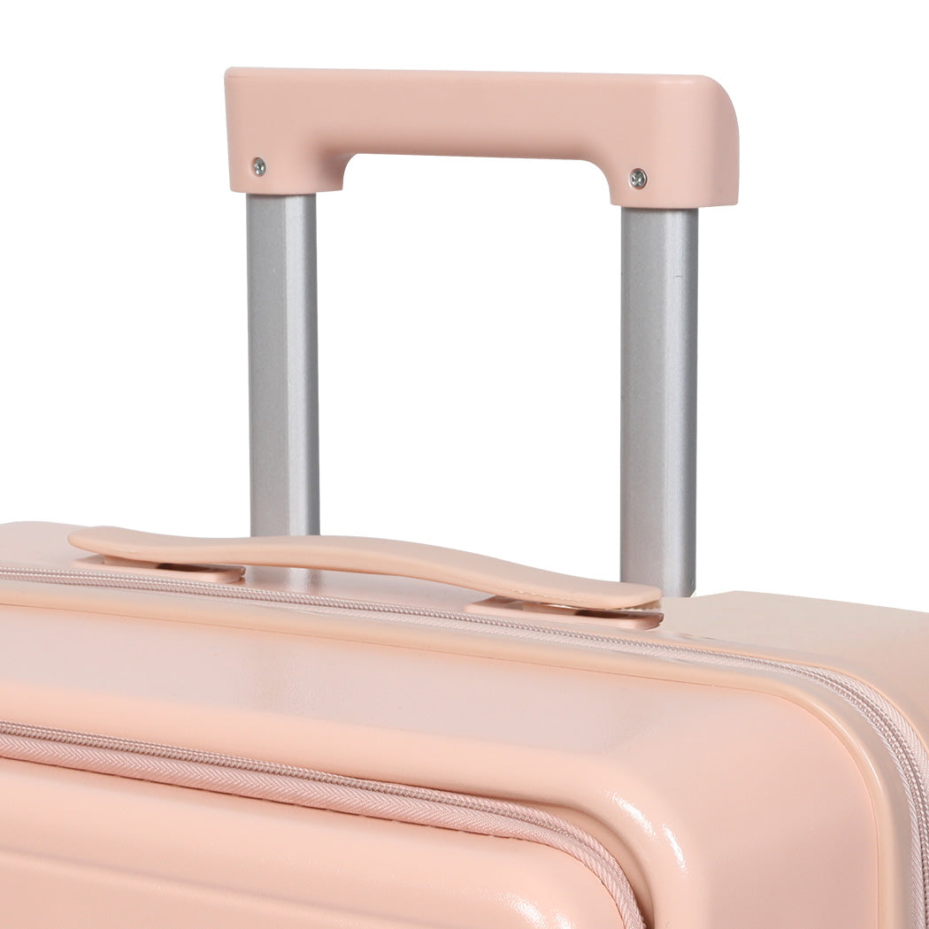 Slimbridge 26" Luggage Trolley Travel Hard Pink-1894516770241384453