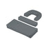 Levede Foldable Beach Lounge Chairs with Face Hole Grey-1910112248827875333