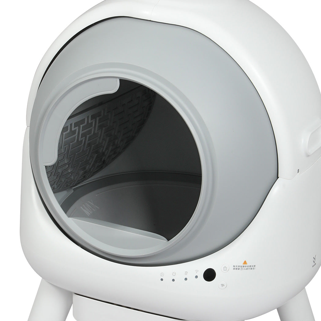 PaWz Smart Self Cleaning Cat Litter Box APP Control White-1938089882115248133