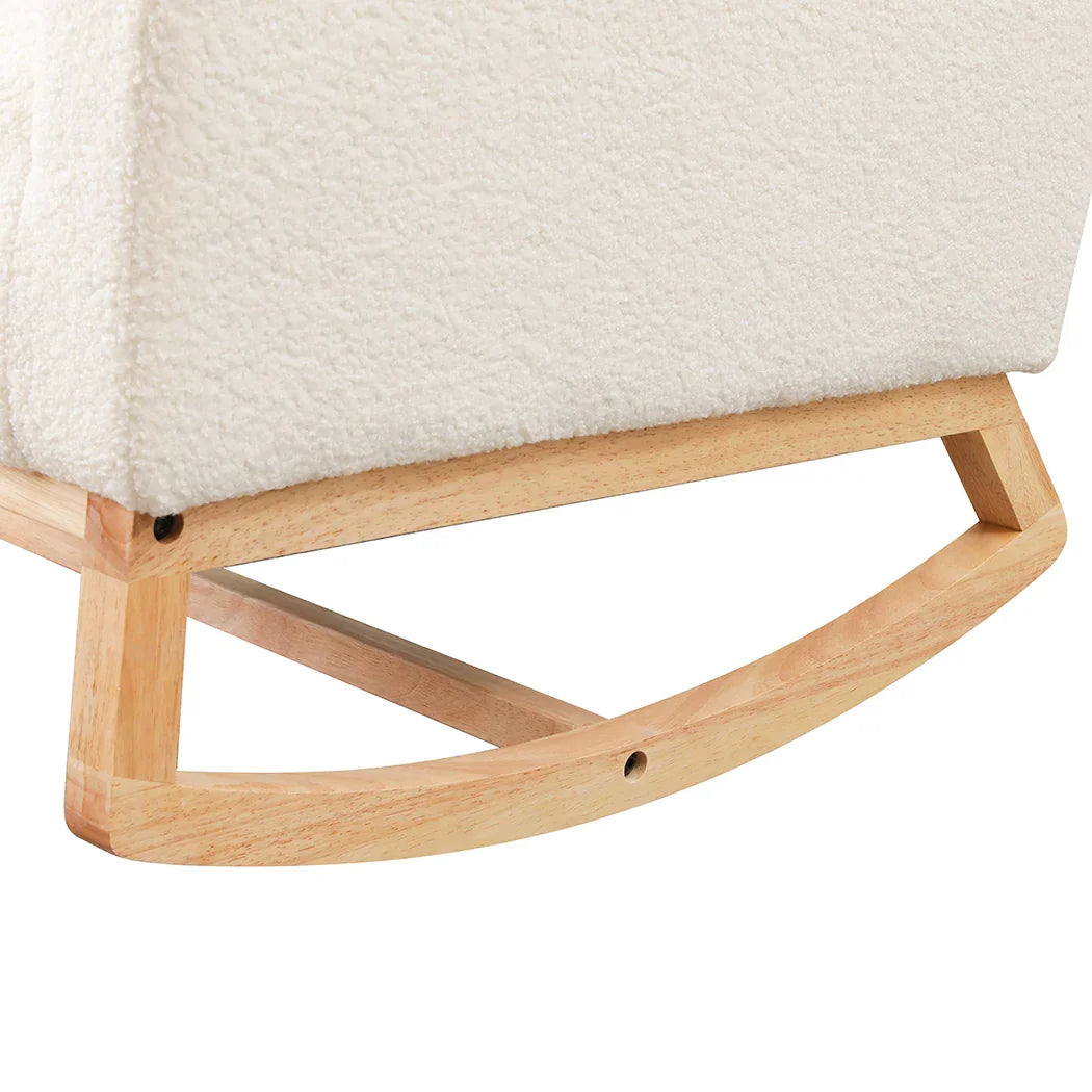 Levede Rocking Chair Ottoman Footrest With Side Pocket-2006732687271923717