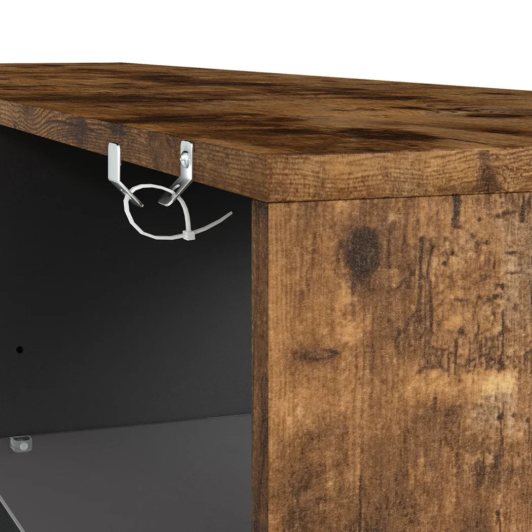Levede TV Stand Cabinet Glass Display Storage Shelves-2050056808852230149