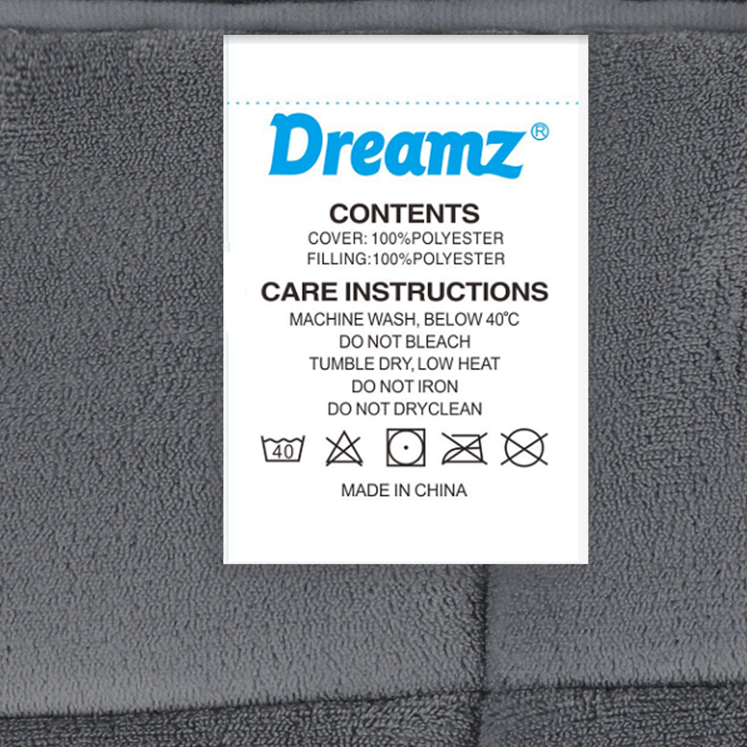 DreamZ Quilt Doona Comforter Blanket Grey King-2006733014155005957