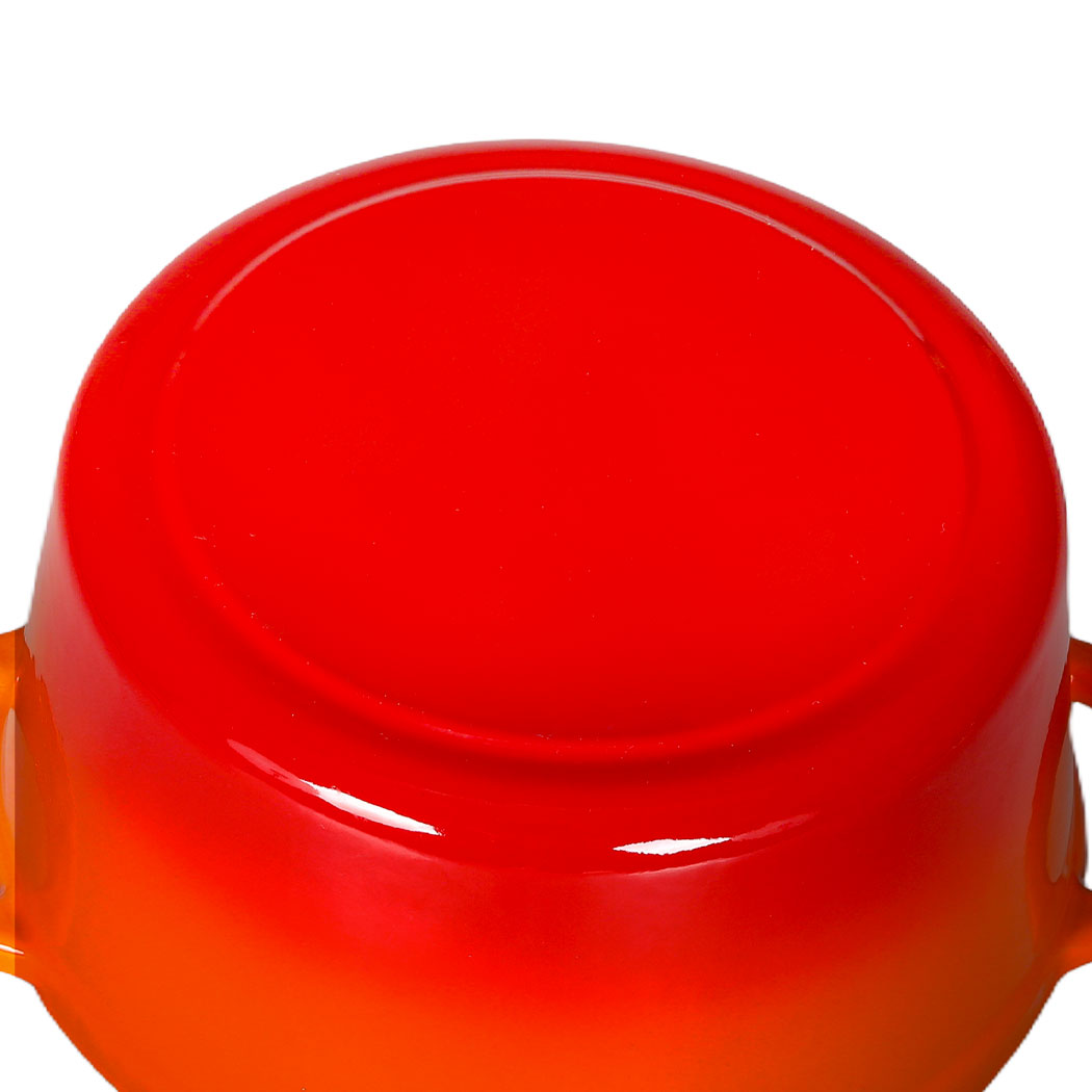 Toque Cast Iron Pot Dutch Oven Enameled Evenly Heats for Slow Cooking Orange-2109799595842932742
