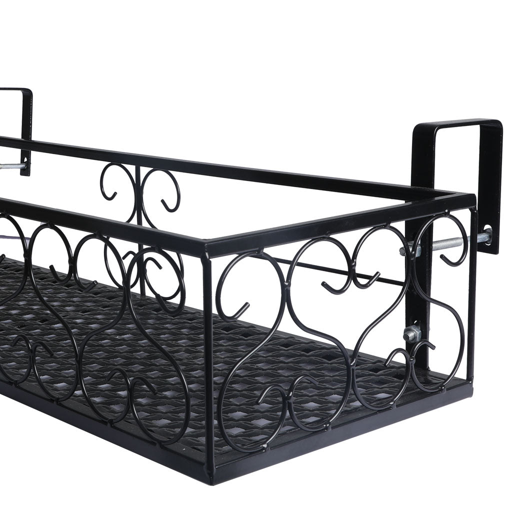 Levede Plant Stand Outdoor Indoor Home Black Rectangle-1864184718409469957