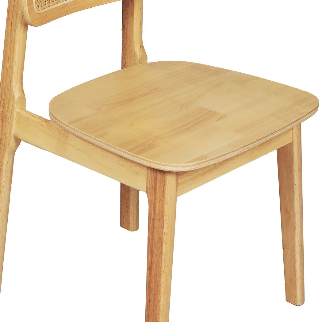 Levede 6x Rattan Dining Chair Wooden Kitchen Chair-2006733384067452933