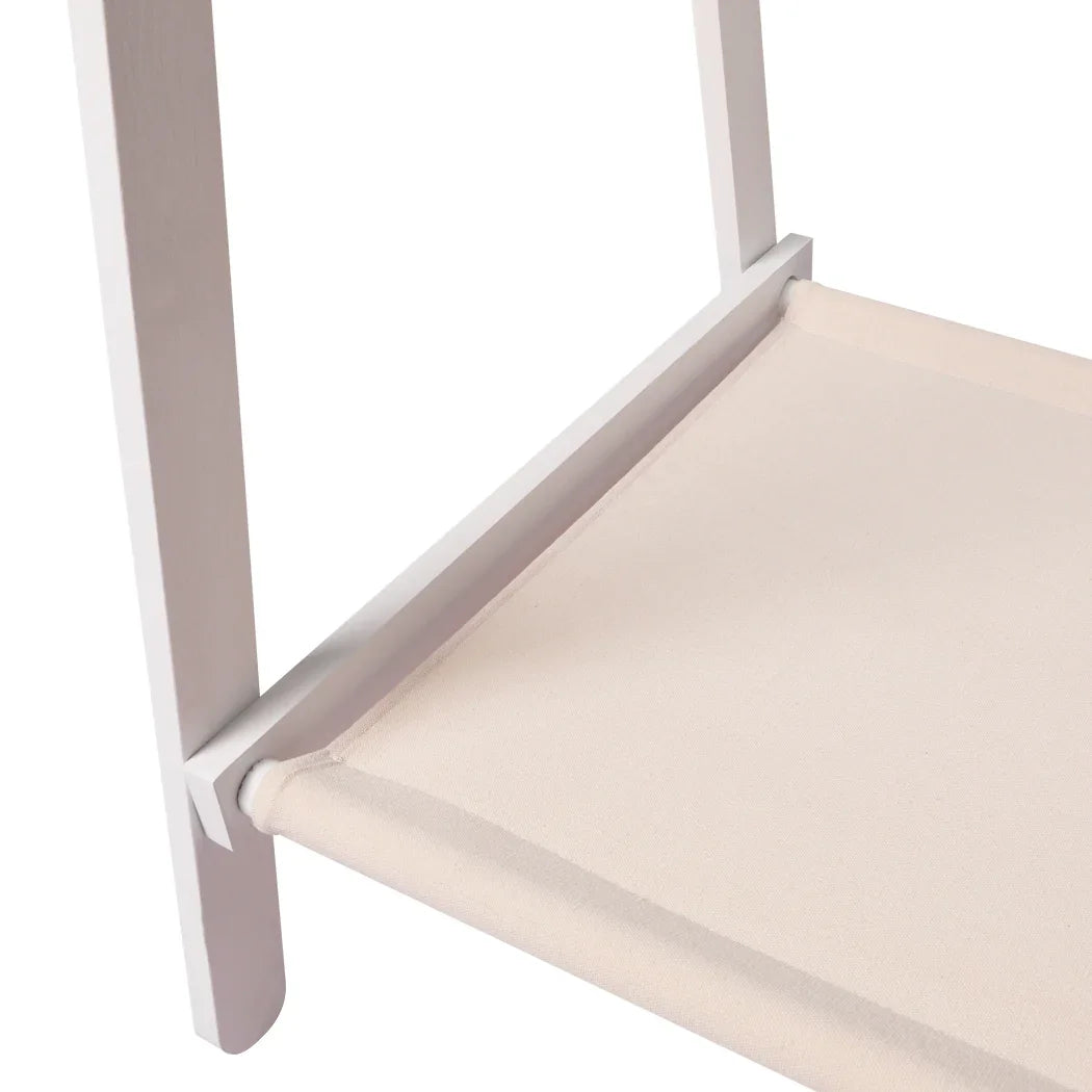 Levede Clothes Rack Wooden Wardrobe White-2006733282632404997