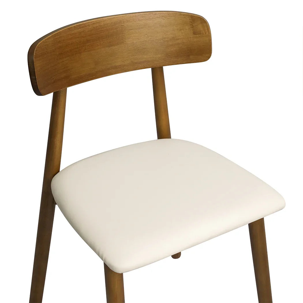 Levede 2x Dining Chairs Kitchen Chair Walnut-2029387286411612165