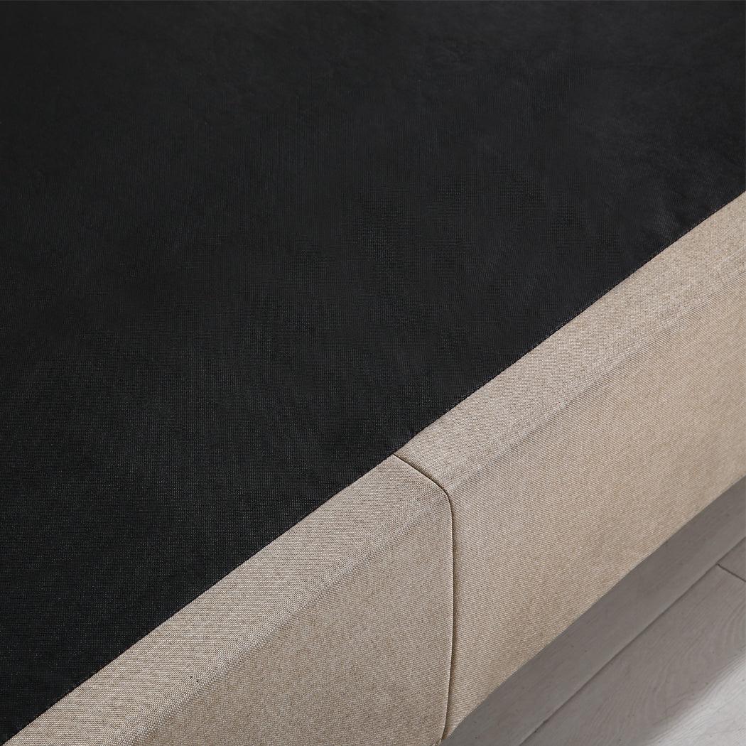 Levede Fabric Bed Frame Double Gas Lift Double Beige-2006733222205067269