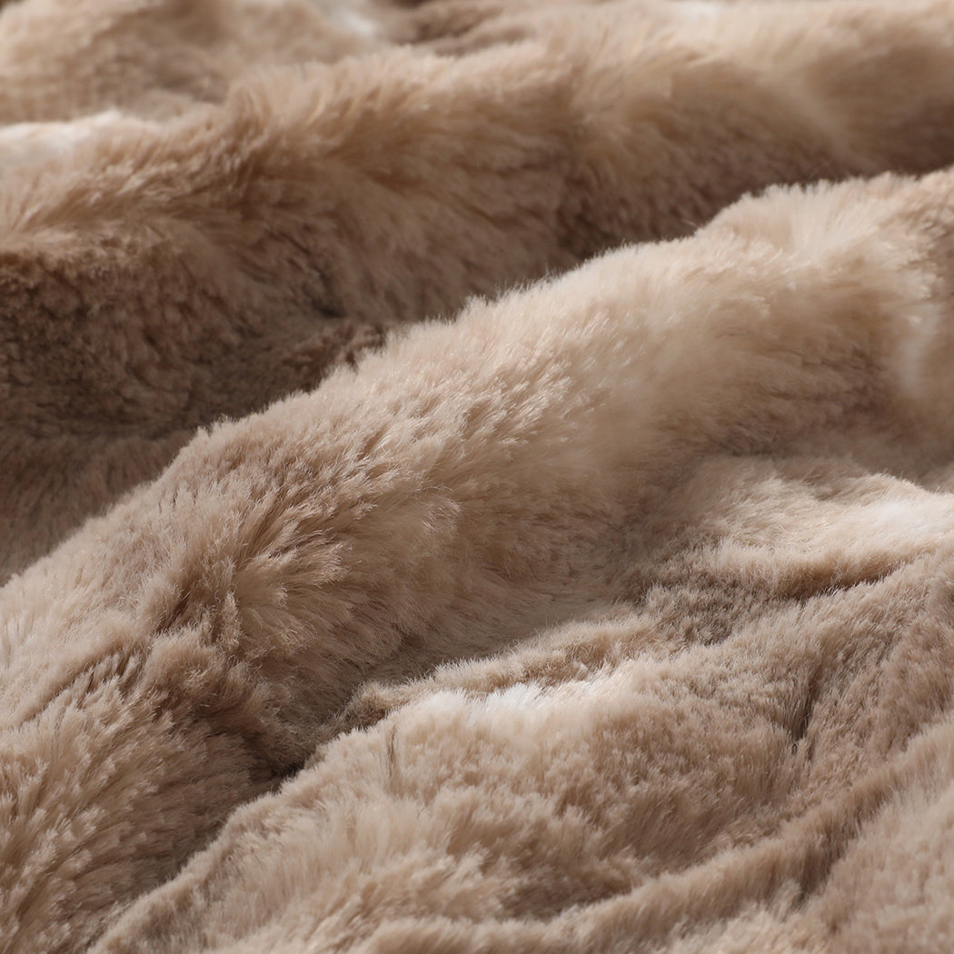 Dreamz Luxury Tie-dyed Blanket Brown 152cm x 203cm-1894516718110380037