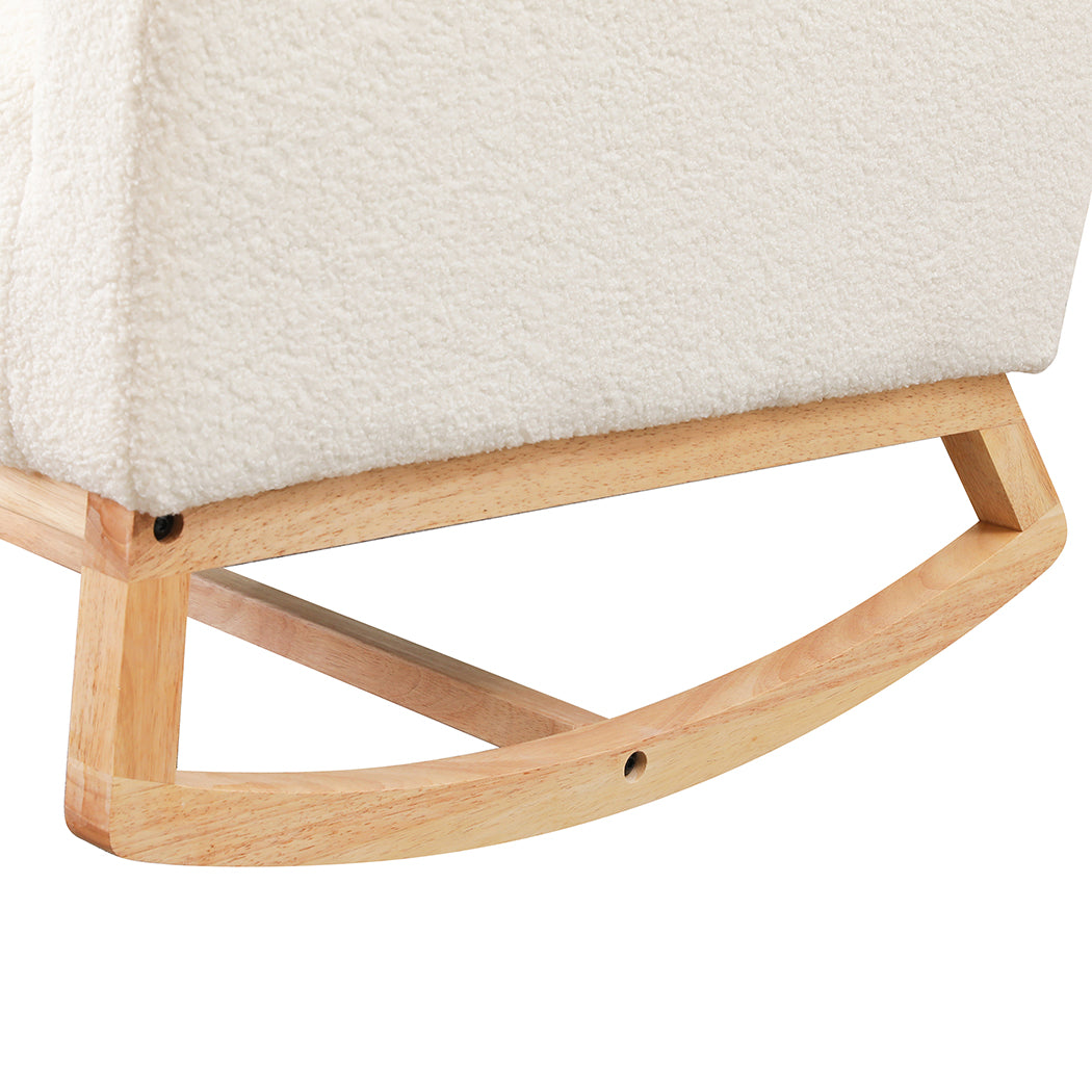 Levede Rocking Chair Ottoman Footrest With Side Pocket-1942353697505939461