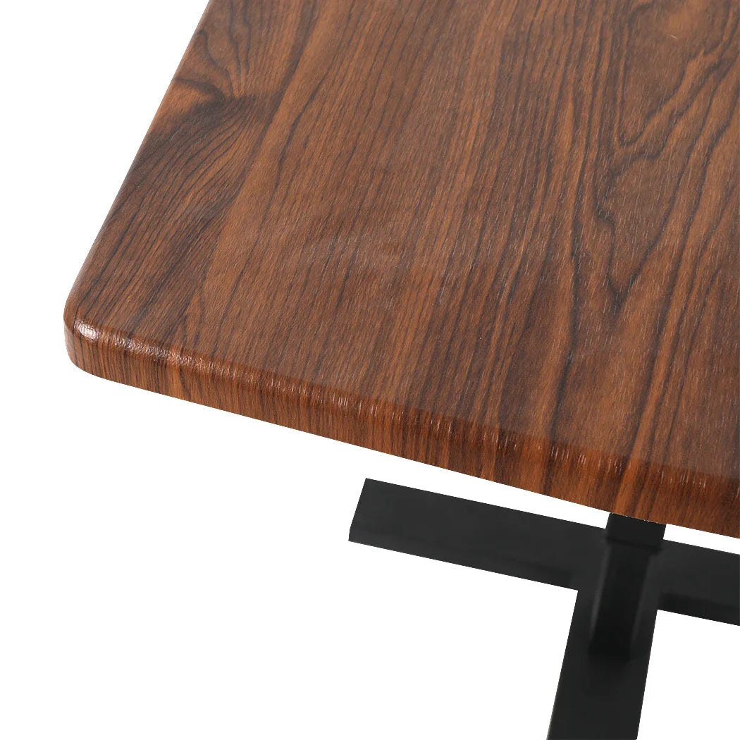 Levede Mobile Standing Desk Foldable Brown Fold-2006733138214129669