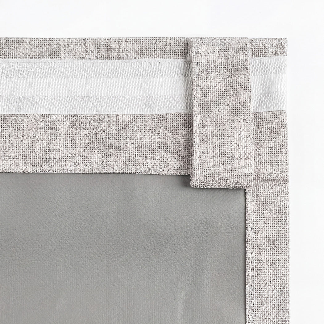 Marlow 100% Blackout Curtains Thermal Linen Look Blockout Drapes 2-Panel Bedroom-2072893566102933509