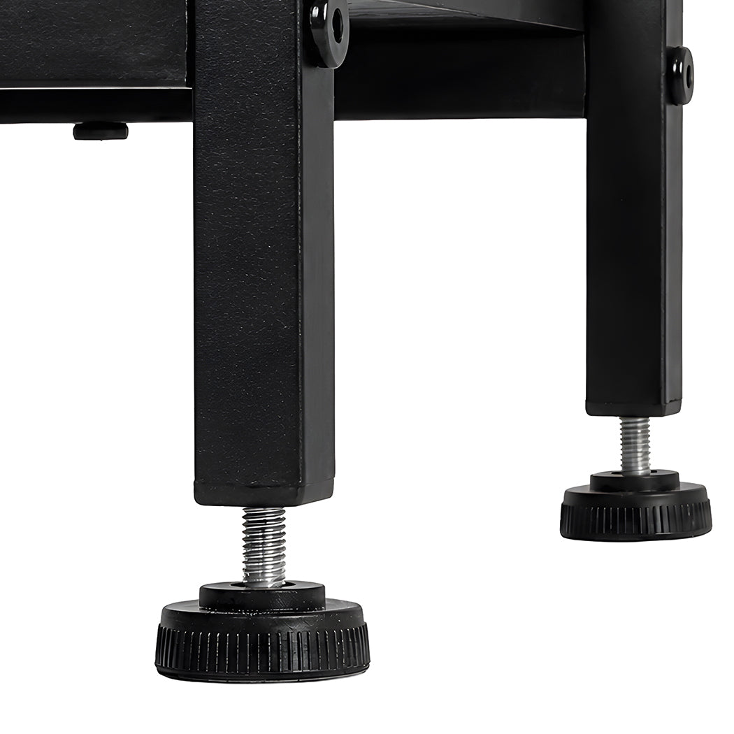 Levede Console Table with Drawers 3-Tier Slim Hallway Table 80cm Entryway Black-2109799589392093190
