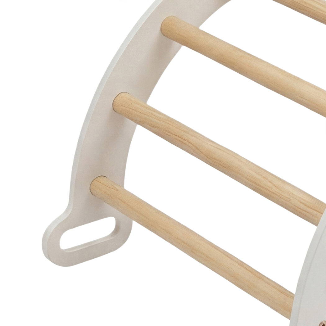 BoPeep Kids Climbing Toys Sets Toddler Toys Triangle Arch Climber Indoor White-2050059014536040453