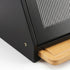 Toque Bread Box Bamboo Bread Storage Container with Cutting Board Black-2072893581194039301