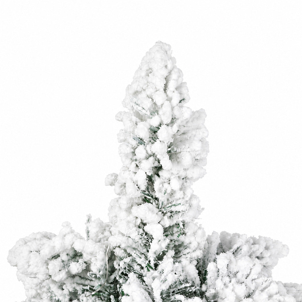 Santaco Christmas Tree 49cm Mini Christmas Tree LED Lights Snow Flocked PVC-2100035037939503109