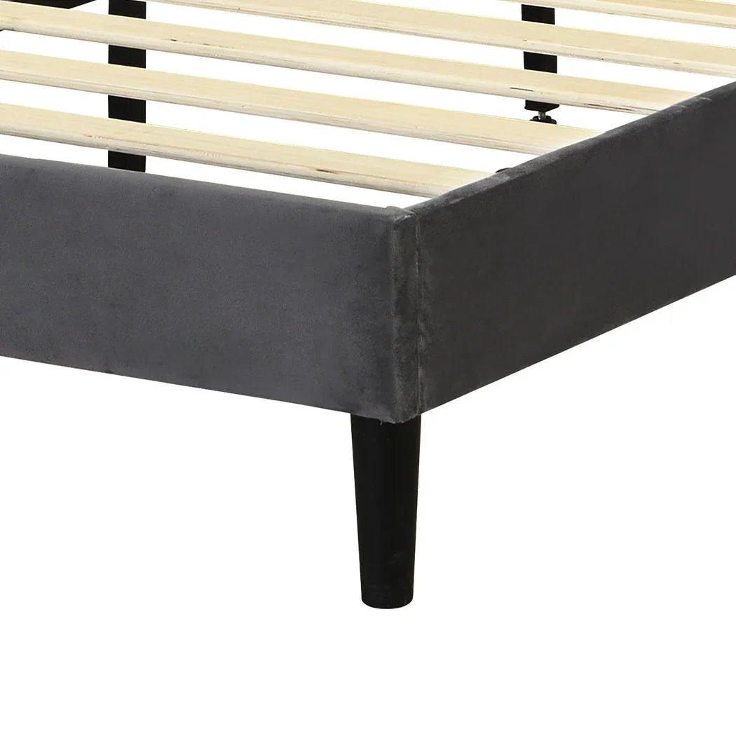 Levede Bed Frame Double Size Mattress Grey-2006733224109281285