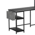 Levede L Shaped Gaming Desk with LED Lights Black-2006732738572455941