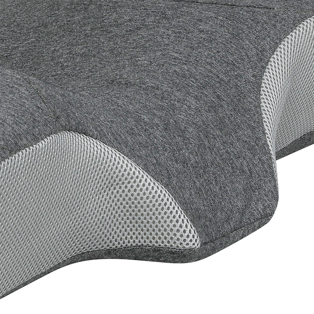 Dreamz Memory Foam Pillow Pillowcase Supprt Grey Rebound-2029387207172820997