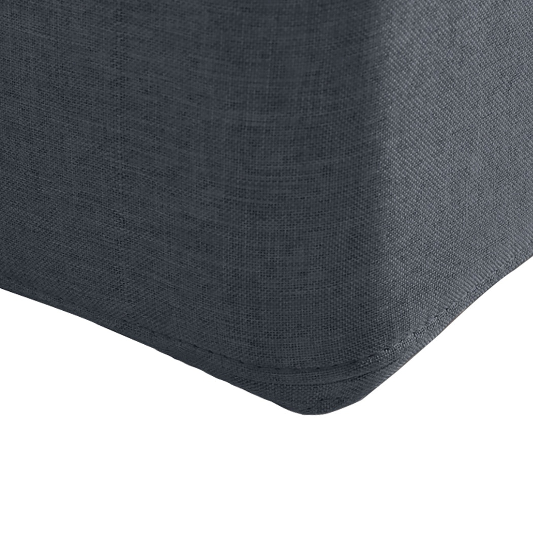 Levede Fabric Bed Frame Queen Tufted Dark Grey-1864183186372825093