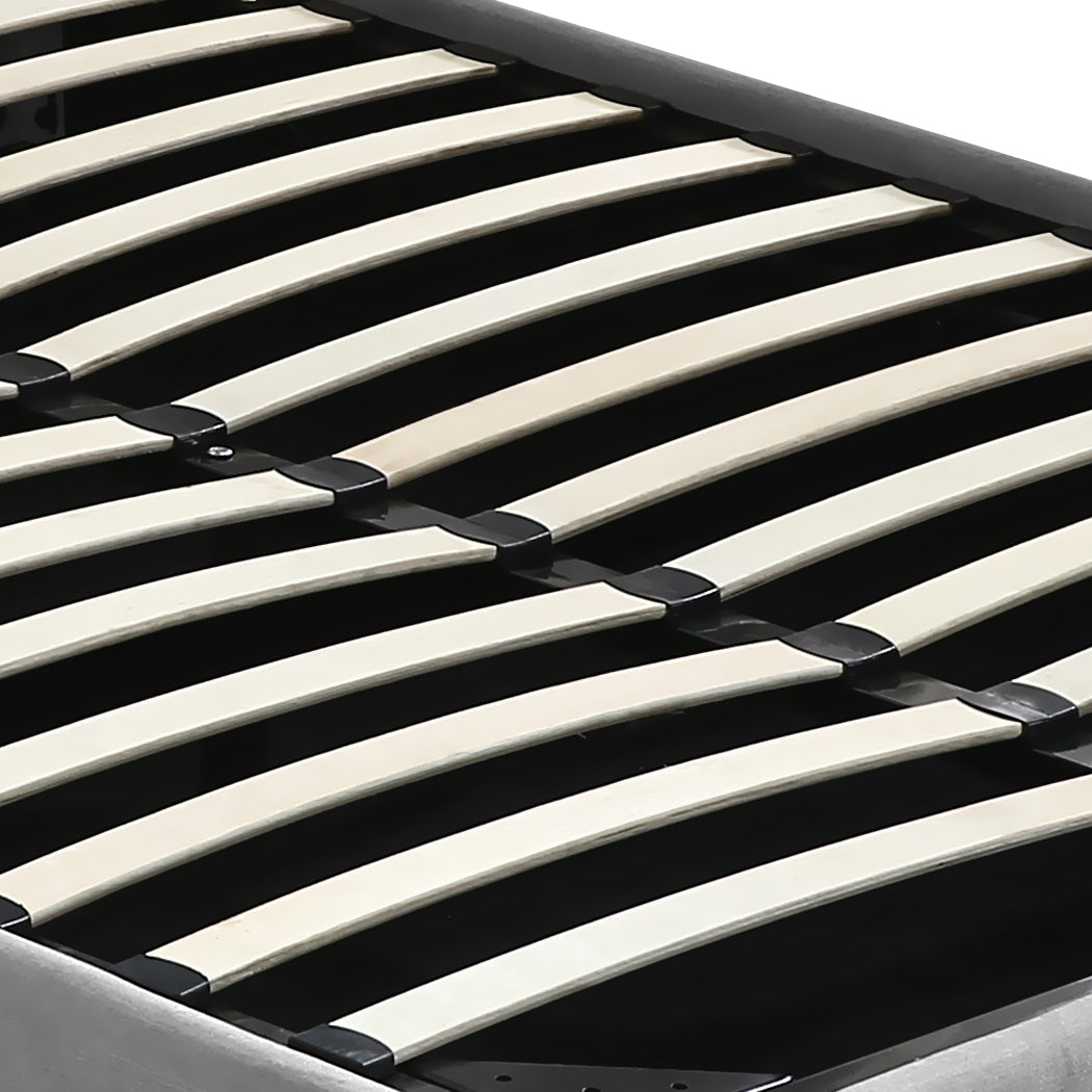 Levede Queen Bed Frame Fabric Tufted Grey-1864183186536402949