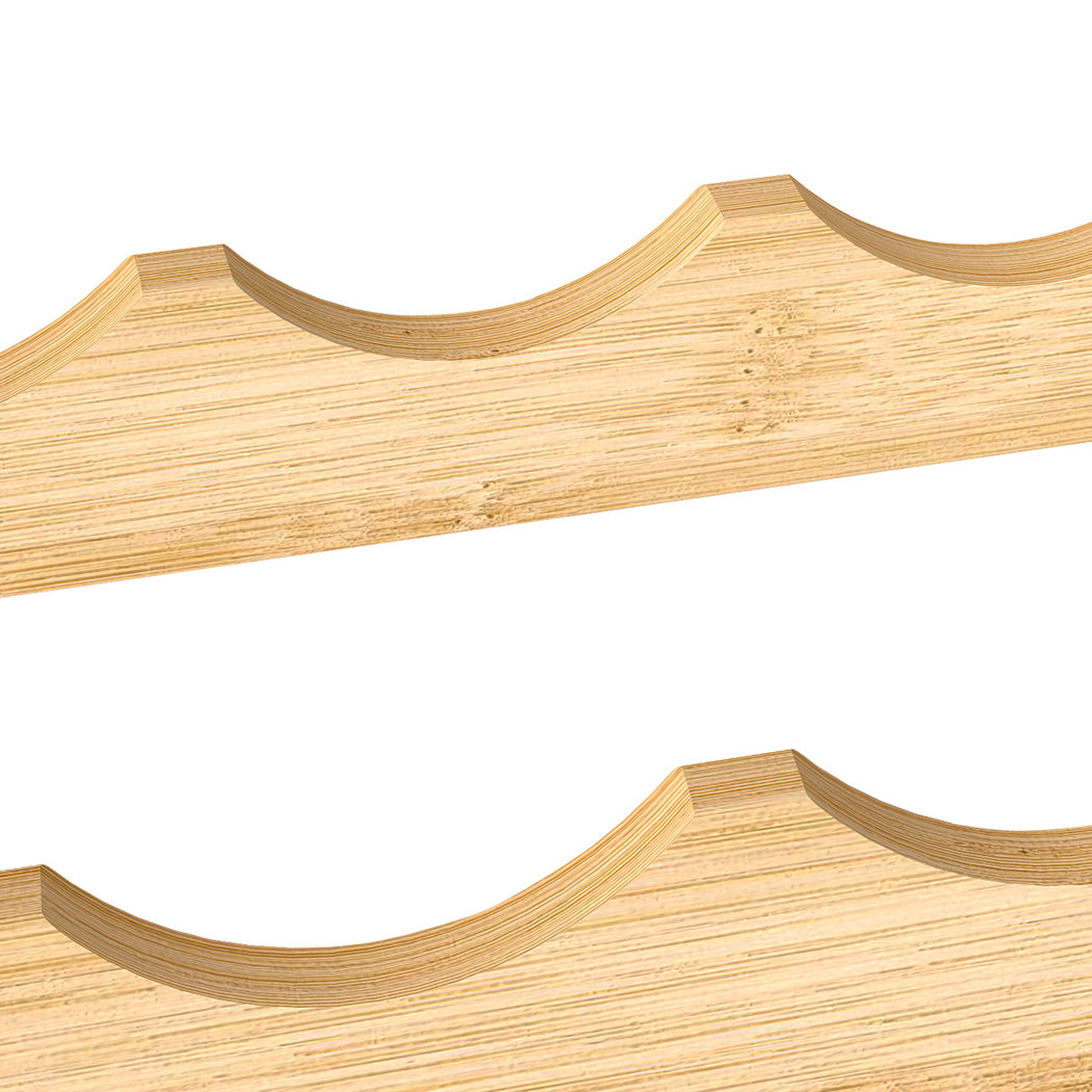 Toque Natural Bamboo Wine Rack 12 Bottles Organizer-2006732763805388805