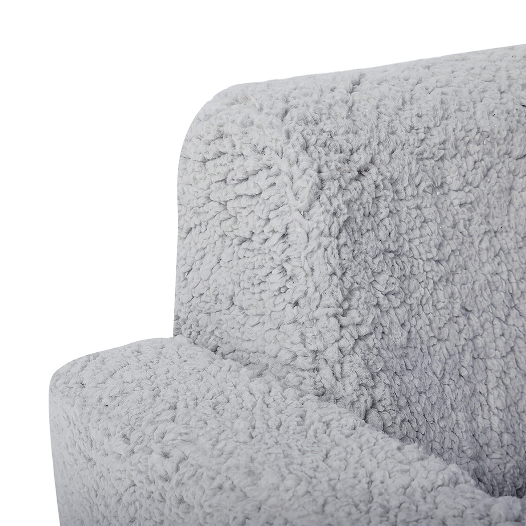 BoPeep Kids Sofa Fold Out Couch 2 In 1 Plush Toddler Lounger for Playroom Grey-2109799595259924486