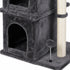 Pawz Cat Tree Cat Tower Top Perch Sisal Post E1 Particle Board Dark Grey-2100034992326447109