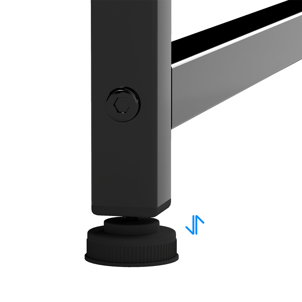 Levede L Shaped Gaming Desk with Storage Drawers Black-2006733412379004933