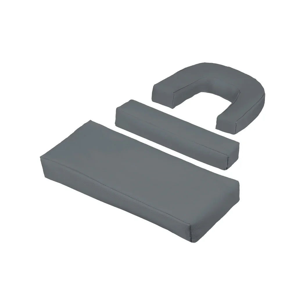 Levede Foldable Beach Lounge Chairs with Face Hole Grey-2018816828482129925