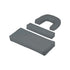 Levede Foldable Beach Lounge Chairs with Face Hole Grey-2018816828482129925