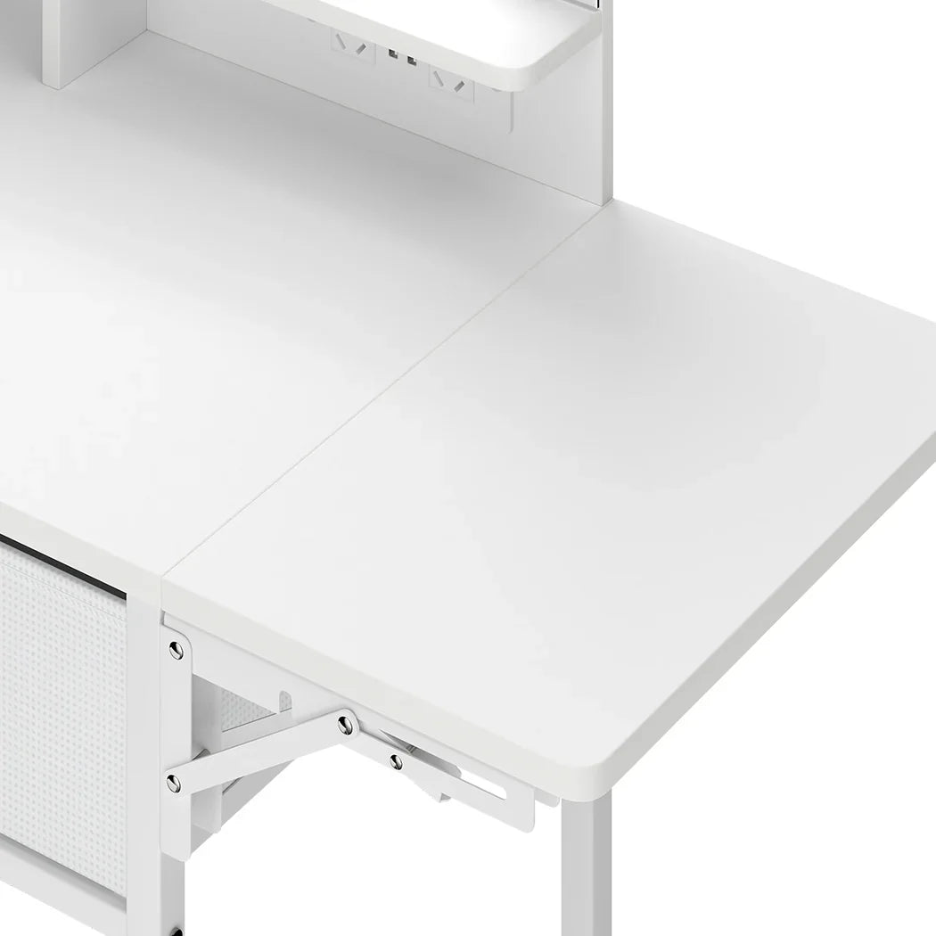 Levede Dressing Table LED Makeup Mirror Stool Set Vanity Desk Fold-up Panel-2050056768968593413