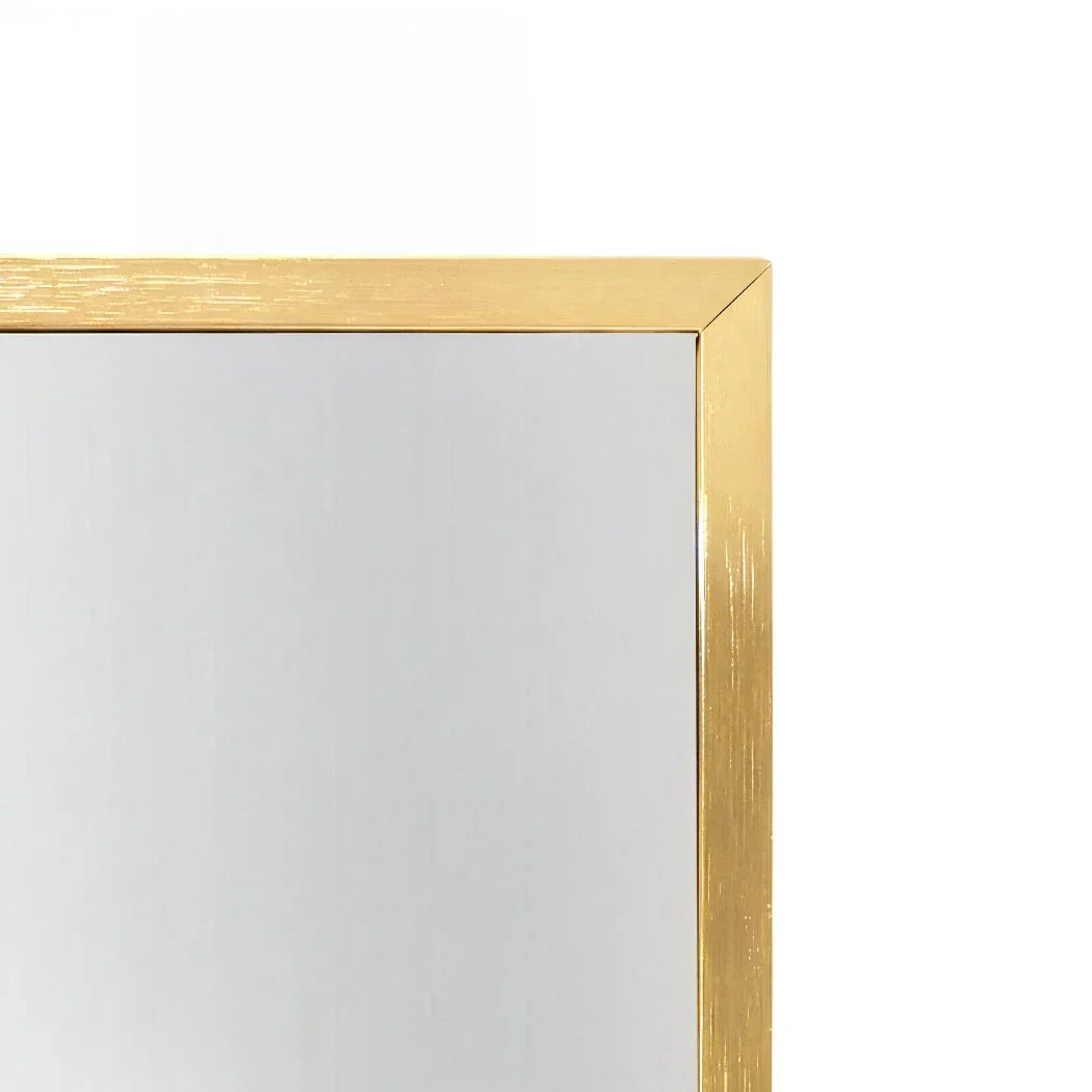 Yezi Rectangular Full Length Mirror 165x60cm Gold Standing Floor Wall Leaning-2050059008483659781