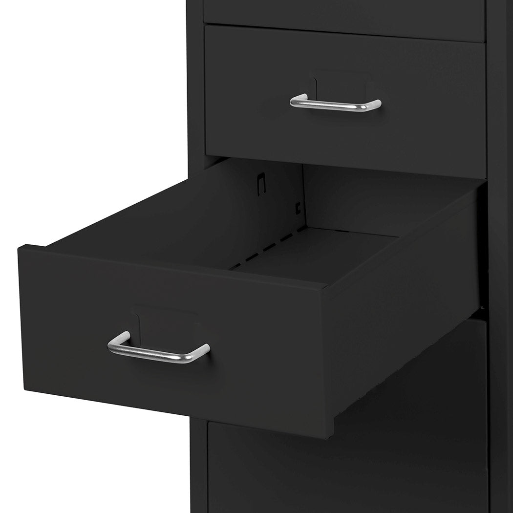 Levede 5 Drawer Office Cabinet Drawers Black-1973193876281888773