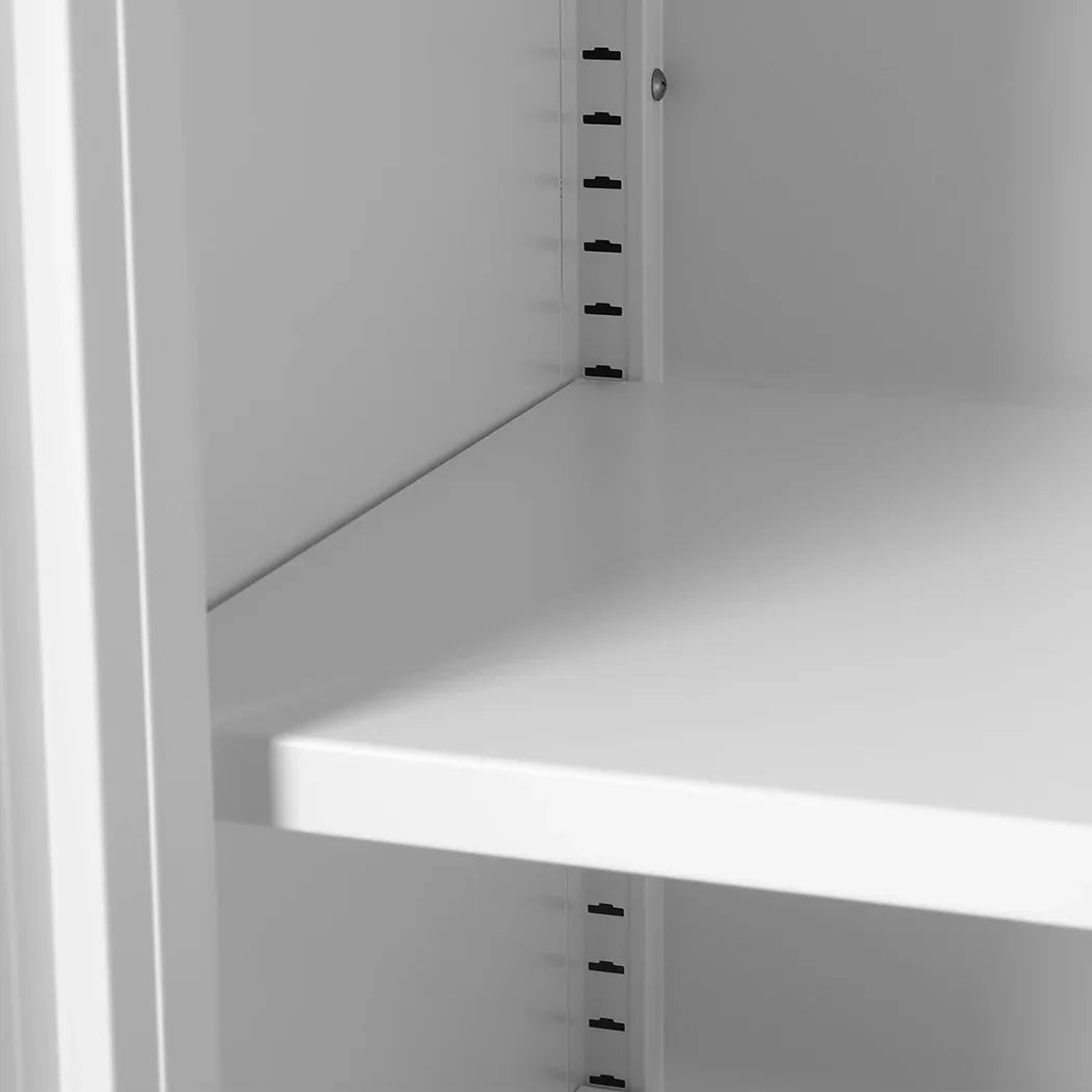 Levede Storage Cabinet Steel Kitchen White-2006733266870210565