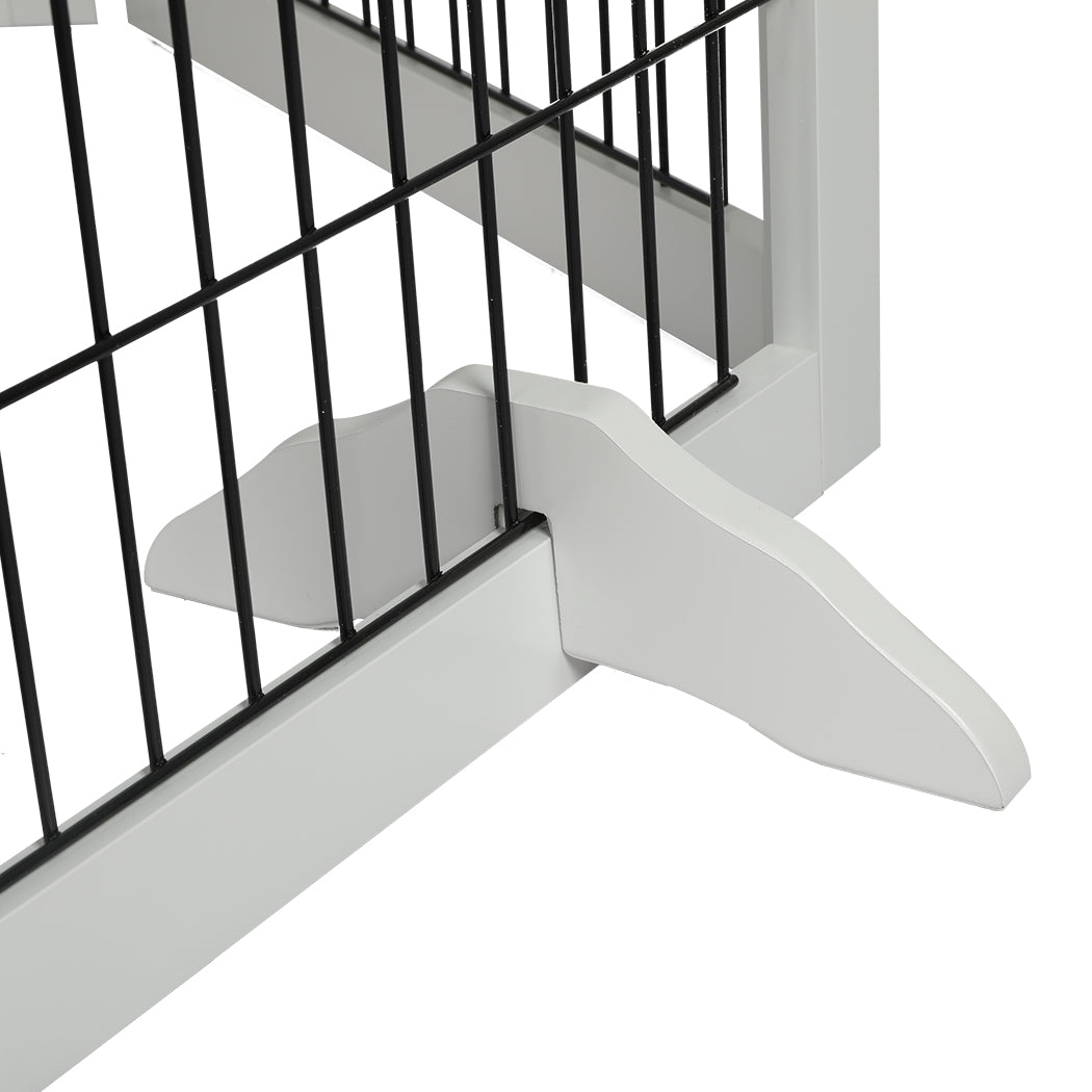 PaWz 6 Panels Pet Dog Playpen Puppy White-2029387230765780997