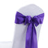 20x Table Runner Satin Chair Sashes Eggplant-2065254449479290885